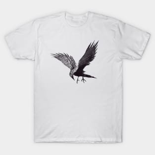 Crow Abstract Art T-Shirt